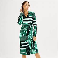 Women's Nine West Midi Wrap Dress, Size: Small, Green