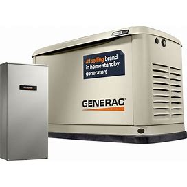 Generac Guardian 14000-Watt Dual Fuel (Liquid Propane/Natural Gas) Home Standby Generator (Automatic Transfer Switch) In White | 7224
