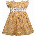 Bonnie Jean Girl's Easter Dress - Spring Floral Smocked Dress For Baby Toddler And Little Girls