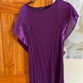 Armani Exchange Dresses | A|X Purple Tight Dress - Sequin Sleeve | Color: Purple | Size: L