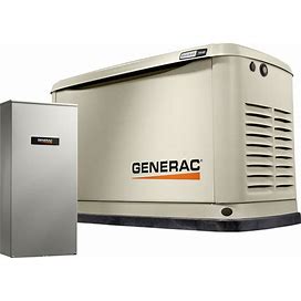 Generac Guardian Series Air-Cooled Home Standby Generator, 18Kw (LP)/17Kw (NG), 200 Amp Transfer Switch, Model 7228