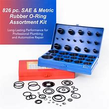 826Pc Sae Metric Rubber O-Ring Washer Assortment Kit Automotive