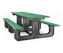 Rectangle Recycled Plastic Picnic Table - 8' Green - ULINE - H-2562G