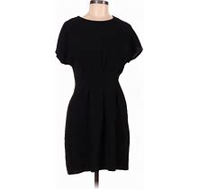 ASOS Casual Dress - Shift Crew Neck Short Sleeve: Black Solid Dresses - Women's Size 6