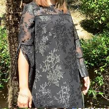 Laundry By Shelli Segal Dresses | Shelli Segal Metallic Brocade Bell Sleeve Dress | Color: Black/Silver | Size: 2