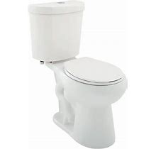 Toilet Dual Flush Complete Round 2 Piece 1.1/1.6 Gpf White Powerful