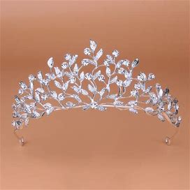 JJ's House Wedding Crowns & Tiaras With Rhinestone Bridal Headpieces (Sold In A Single Piece)