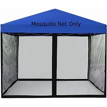IJIALIFE Mosquito Net With Zipper For 10' X 10' Patio Gazebo Canopy And Tent, Zippered Mesh Sidewalls Screen Walls For Outdoor Camping And Garden