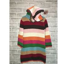 Baby Gap Girls 4T 4 Years Crazy Stripes Holiday Line Sweater Dress