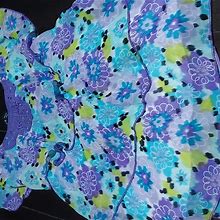 George Dresses | 5/$10 Or 10/$15 George Purple/Blue Floral Dress Size Xs 4-5 | Color: Blue/Purple | Size: Xsg