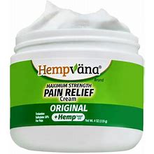 Hempvana Original Relief Cream, Maximum Strength, The Hemp Cream For Joint Relief, Size: 4 Oz., White
