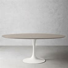 Tulip Dining Table, 70 Oval, Heritage Grey Top, White Base | Williams Sonoma