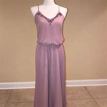 Victoria's Secret Dresses | Victoria's Secret Xs Jeweled Pleated Maxi Dress | Color: Purple | Size: Xs