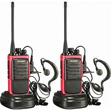 Arcshell Rechargeable Long Range Two-Way Radios With Earpiece 2 Pack Arcshell AR-6 Walkie Talkies Li-Ion Battery And Charger Included