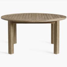 Outdoor Indio 60" FSC(R) Eucalyptus Round Dining Table, Weathered Gray | Pottery Barn