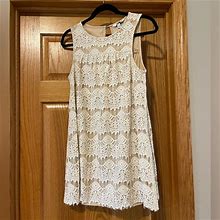Speechless Dresses | Speechless White Lace Sleeveless Shift Dress Size Large | Color: Cream/White | Size: L