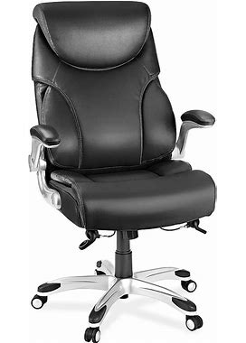 Deluxe Leather Chair - Black - ULINE - H-10249BL