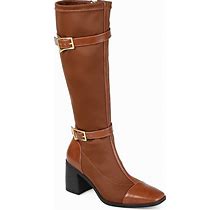 Journee Collection Gaibree Extra Wide Calf Riding Boot | Women's | Brown | Size 8 | Boots | Riding