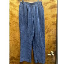 Women "Alfred Dunner" Blue Corduroy Elastic Waist Pants. Size 8