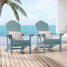 BONOSUKI Patio Adirondack Chairs Weather-Resistant(Set Of 2) - Turquoise