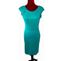 Venus Dresses | Venus Sz 6 Bodycon Cold Shoulder Sheath Dress | Color: Blue/Green | Size: 6