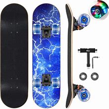 Skateboards With Colorful Flashing Wheels For