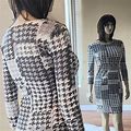 Venus Dresses | Gray Houndstooth Dress | Color: Gray/Silver | Size: Xs