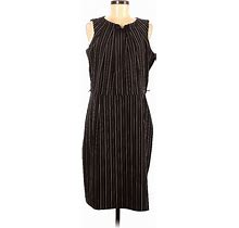 Karin Stevens Casual Dress - Sheath: Brown Print Dresses - Women's Size 15