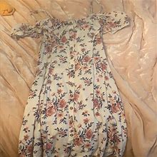 American Eagle Outfitters Dresses | Flower Dress | Color: Cream/Tan | Size: 4