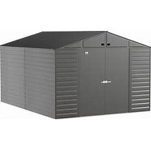 Arrow 10-Ft X 14-Ft Select Galvanized Steel Storage Shed Polyester In Gray | SCG1014CC