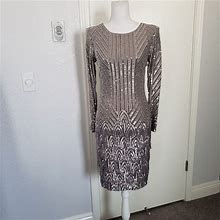 Aqua Dresses | Aqua Silver Sequin Dress 8 | Color: Silver | Size: 8