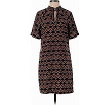 Gap Casual Dress - Shift Collared Short Sleeve: Blue Batik Dresses - Women's Size 4