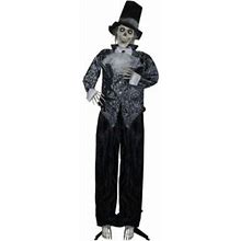 Northlight 6ft Spooky Town Lighted And Animated Groom Halloween Decoration, Black