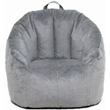 Big Joe Joey Bean Bag Chair, Plush, Kids/Teens, 2.5Ft, Gray