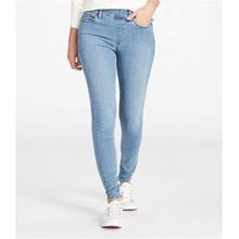 Women's Beanflex® Jeans, Mid-Rise Skinny-Leg Pull-On Light Indigo 4 Medium Tall, Denim | L.L.Bean