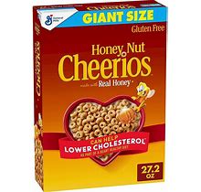Honey Nut Cheerios, Whole Grain Cereal, Giant Size Cereal, 27.2 OZ.