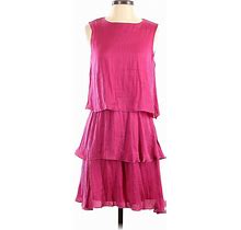 Sam Edelman Casual Dress - Dropwaist Ruffles Sleeveless: Pink Dresses - Women's Size 0