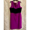 Kasper Dresses | Kasper Magenta Sheath Sleeveless Dress 14 P | Color: Black/Purple | Size: 14P