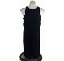 Ann Taylor Shift Dress Solid Black Sleeveless Little Black Dress Size