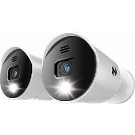 Night Owl Indoor/Outdoor 2-Camera 1080P Wired Hardwired Spotlight Security Camera System In White | CAM-2PK-DP2LSA