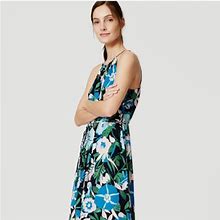 Loft Dresses | Ann Taylor Loft Navy Floral Halter Dress | Color: Blue | Size: Xs