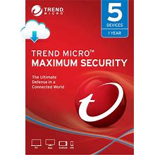 Trend Micro Maximum Security 5 User [Digital] [PC/Mac Download]