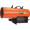 Dayton Torpedo Portable Gas Heater, Liquid Propane, 120, 000 To 150, 000 Btuh 3VE58