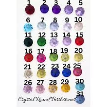 5mm Crystal Birthstone Month Round Floating Locket Charms For Living Memory Floating Lockets 31 Colors To Choose From
