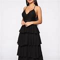 Fashion Nova Dresses | Fashion Nova Black Tier Maxi Formal Dress Xs | Color: Black | Size: Xs