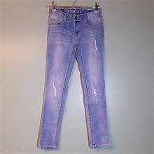 Vigoss Bottoms | Vigoss The Jagger Skinny Girls Jeans Size 10 Distressed | Color: Blue/Gold | Size: 10G