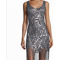 Romeo & Juliet Couture Dresses | Romeo & Juliet Couture Beaded Gray Dress | Color: Gray | Size: M