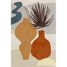 Corrigan Studio® Decorated Vases III Canvas/Metal In Brown/Orange/Yellow | 48" H X 32" W | Wayfair Db6985ec323057007cb7c8776e7fdf4a