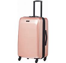 American Tourister Moonlight Hardside Expandable Luggage With Spinner Wheels Rose Gold Checkedmedium 24Inch, Checked-Medium 24-Inch