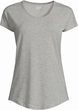 Women's Lightweight Jersey T-Shirt - Lands' End - Gray - XL